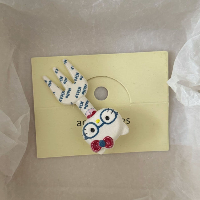 Wholesale Cat glasses fork hairpin cute duckbill hairpin hairpin hair accessories new