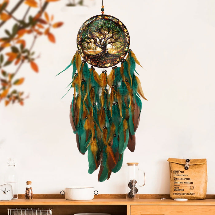 Wholesale Dreamcatcher Feather Wind Chime Tree of Life Garden Decorative Accessory MOQ≥2