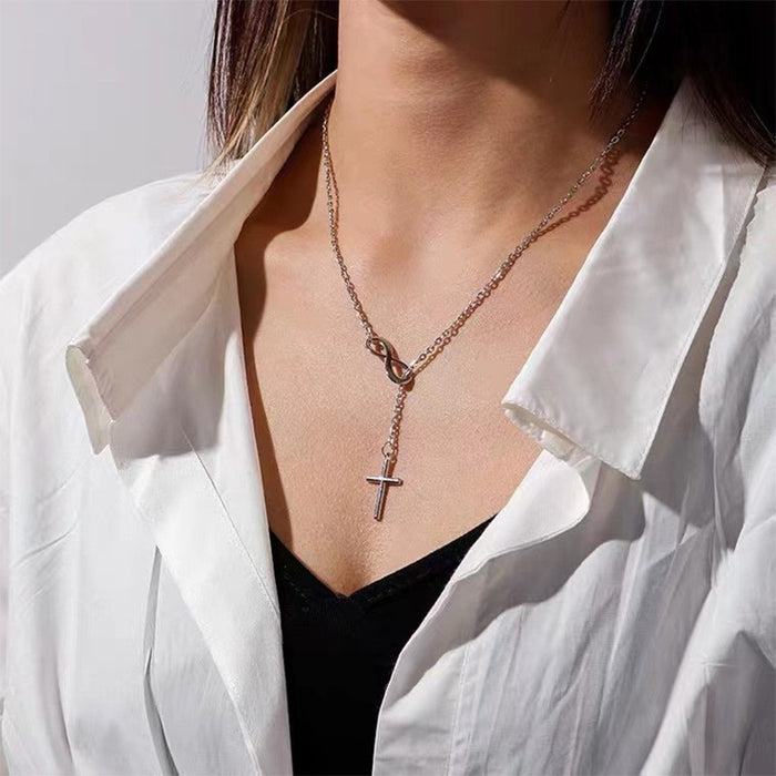 Wholesale 2pcs Stainless Steel Gold Sweat-proof Simple Necklace