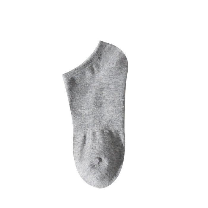Wholesale Mid length solid color cotton socks versatile basketball sports shallow mouth design short socks