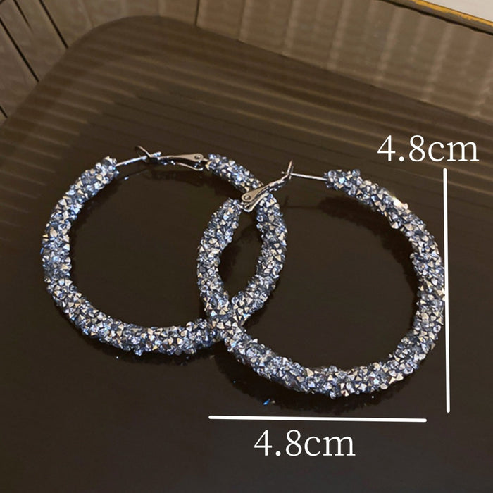 Wholesale Earrings with a high-end feel, full of diamonds, fashionable temperament, circular rings, earrings, pendants, and earrings