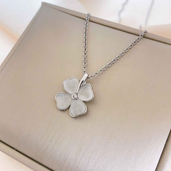 Wholesale Necklace women's summer high-end cat eye titanium steel necklace simple summer matching