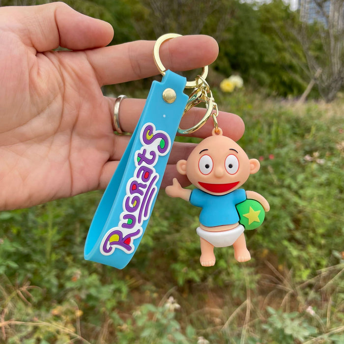 Wholesale Small soldier keychain, 3D cartoon character keychain, cute and mischievous bag pendant