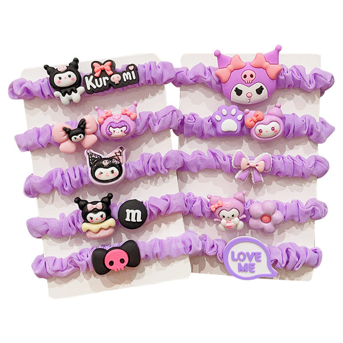 Wholesale Children's Cartoon High Elastic Rubber Band Headband Set (S)JDC-HS-Nuoqi003