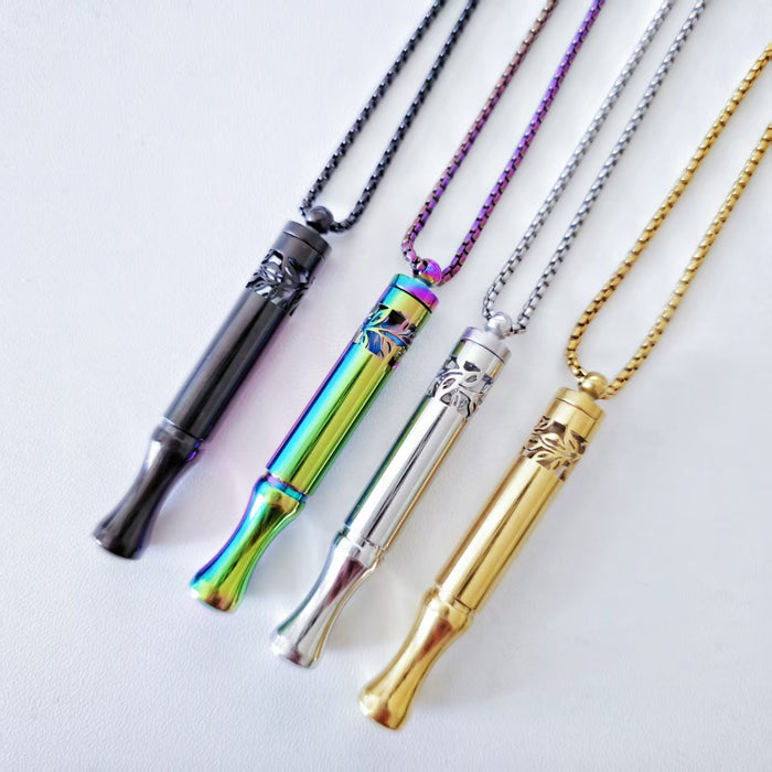 Wholesale Mindfulness Patterned Whistle Necklace