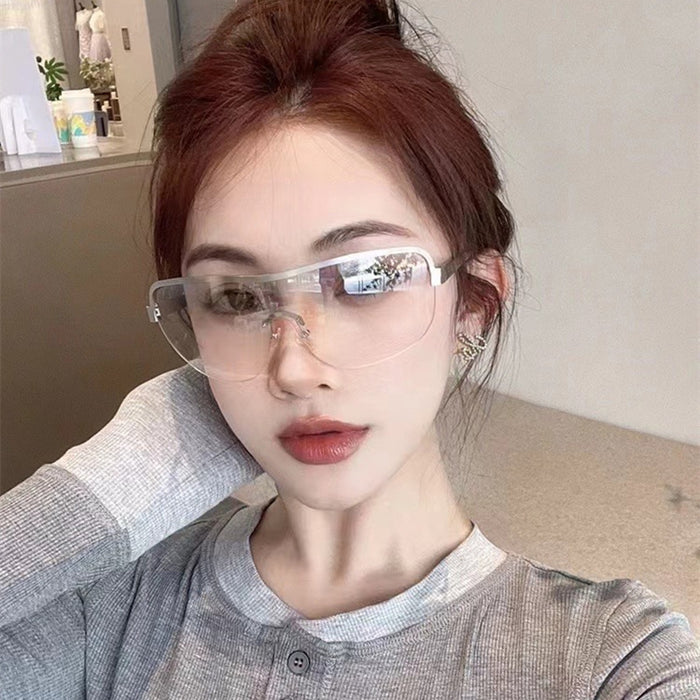 Wholesale Half frame sunglasses riding windproof integrated sunshade glasses