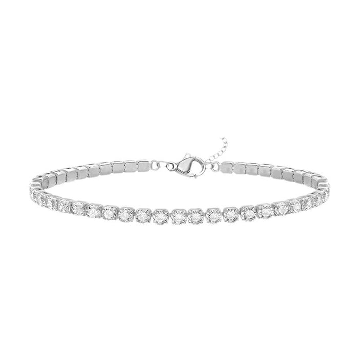 Wholesale Stainless Steel Single Drain Diamond Bracelet JDC-BT-LiR006