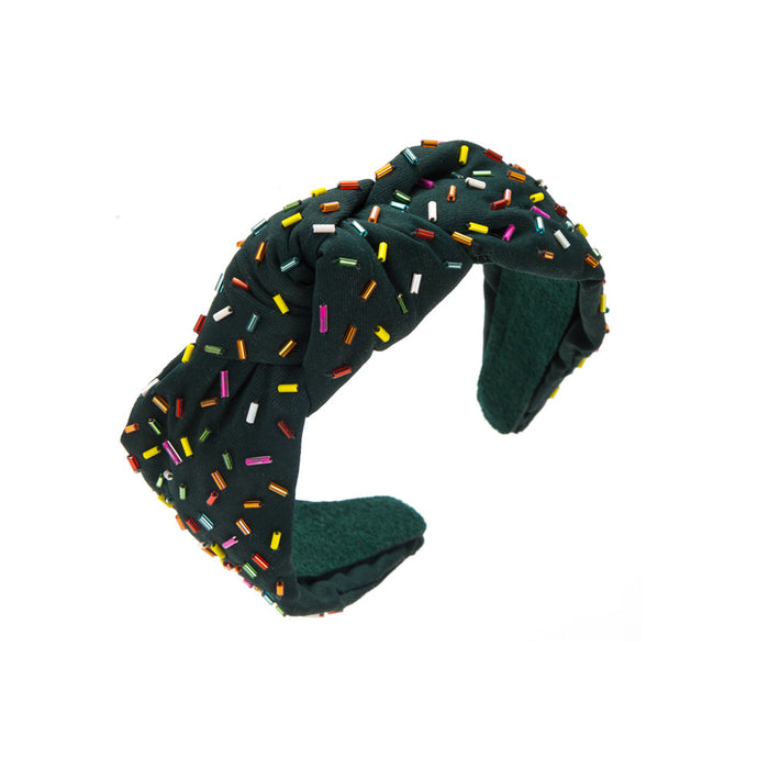 Wholesale Hand-ed glass tube headband with wide band