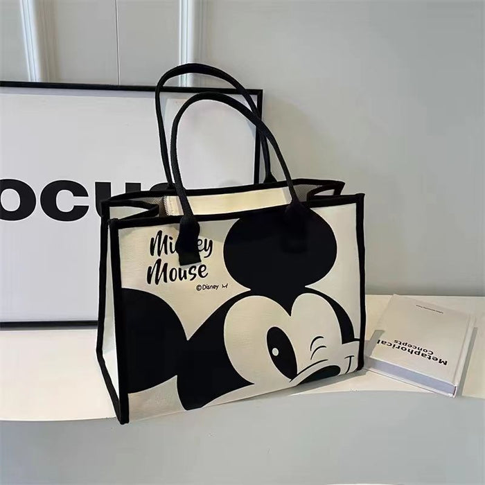 Wholesale Large Capacity Cartoon Mickey Print Shoulder Canvas Bag JDC-SD-JingS004