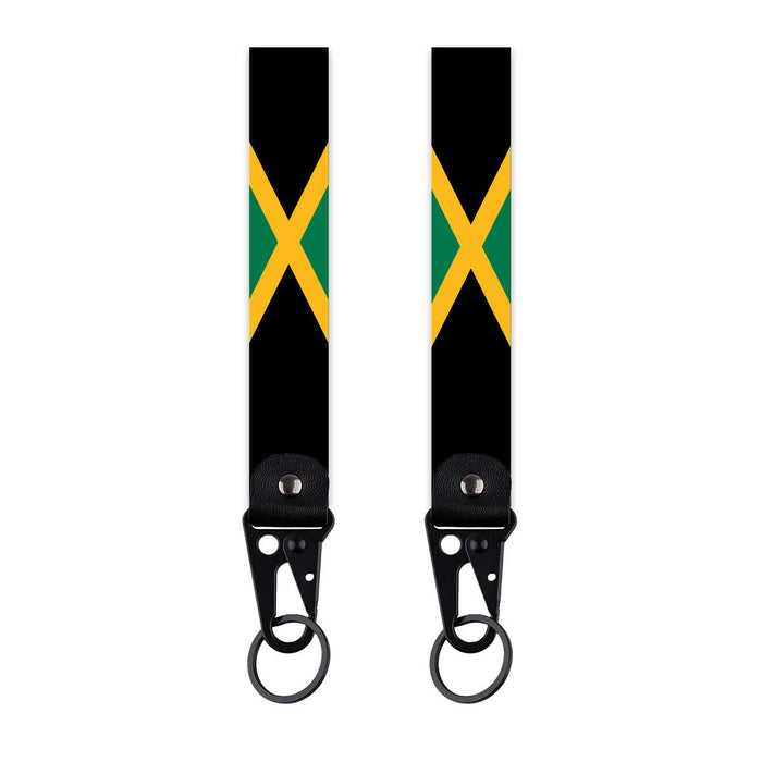 Wholesale  simple world flag  alloy car keychain pendant