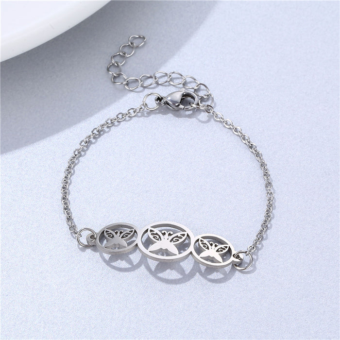 Wholesale Hollow Stainless Steel Butterfly Shape Bracelet JDC-BT-Mingm008