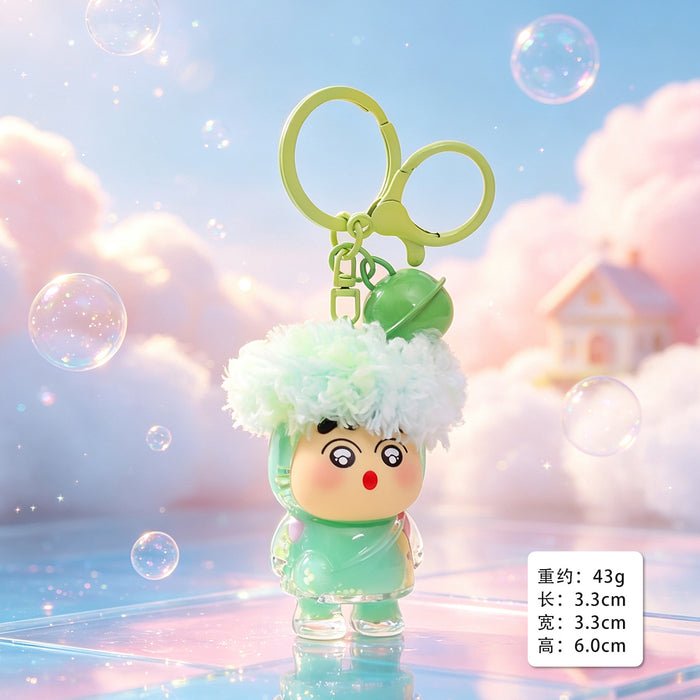 Wholesale Flocking Cartoon Keychain Cute Design Bag Charm Christmas Accessory MOQ≥3