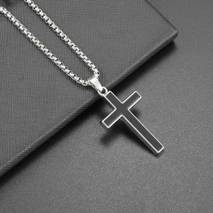 Wholesale Necklace Accessories Street Cross Personalized Alloy Pendant Sweater Chain