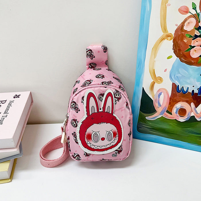 Wholesale Cute cartoon chest bag for children, fashionable crossbody bag, casual backpack, travel small chest bag