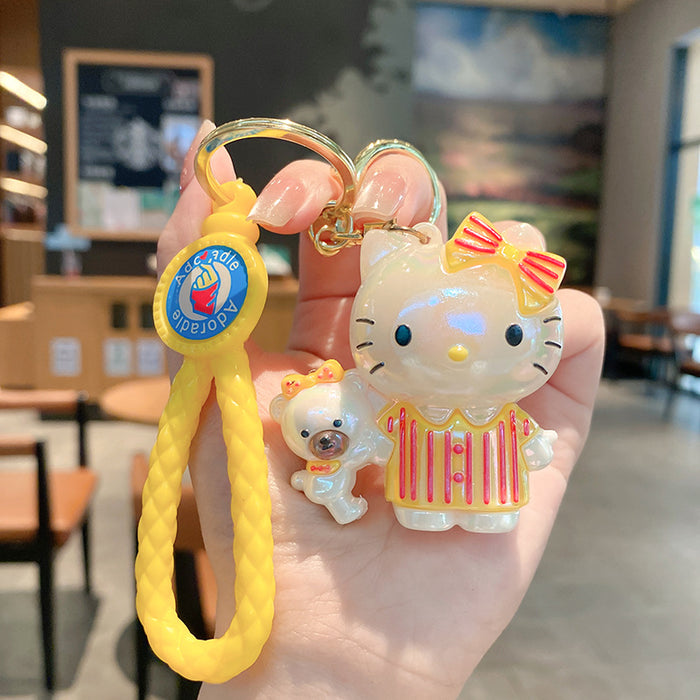 Wholesale Cute Kitten Plated Keychain