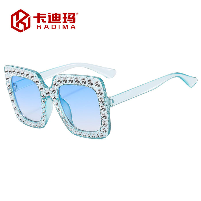 Wholesale Square Rhinestone Disco Sunglasses