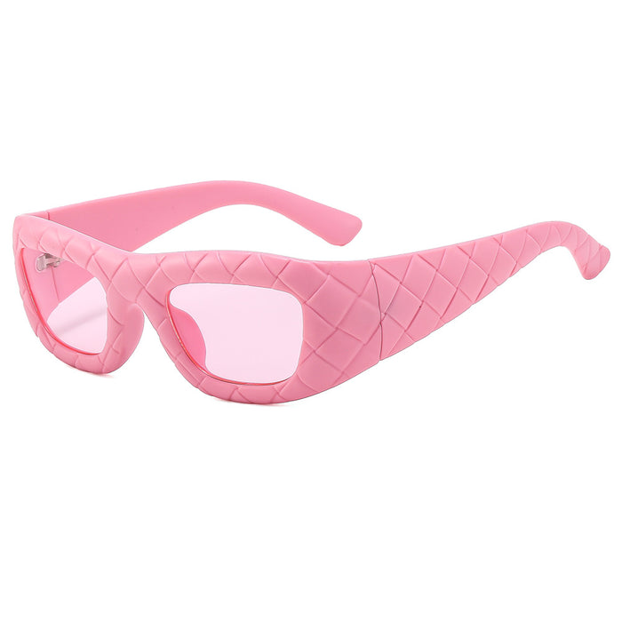 Wholesale Weaving design frame, personalized fashion sunglasses, high-end sense, trendy sun protection sunglasses