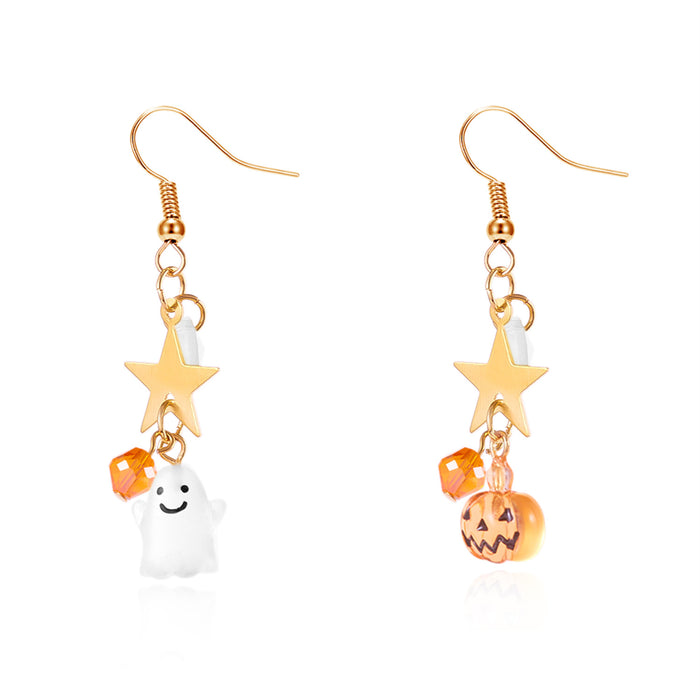 Wholesale  earrings funny pumpkin moon star pendant ear hook ear jewelry accessories
