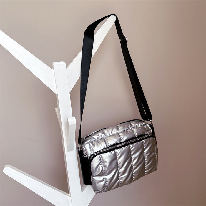 Wholesale Children's bag new cotton filled down small square bag handsome sports style large capacity crossbody bag