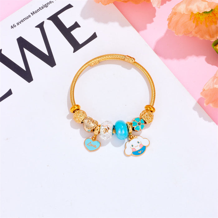 Wholesale Love Strip Beaded Alloy Bracelet JDC-BT-xiaobo011