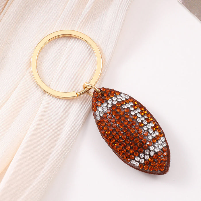 Wholesale Leather Rhinestone Rhinestone Keychain JDC-KC-YiTian019