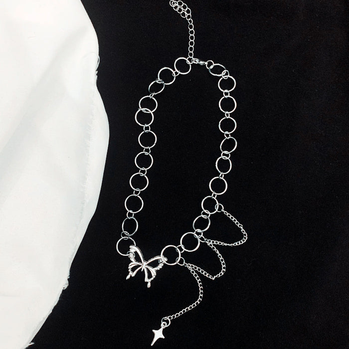 Wholesale Butterfly necklace, personalized collarbone chain, niche design collar