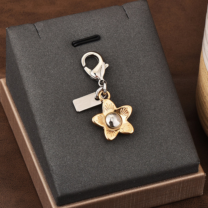 Wholesale Car key pendant high sense bag accessories gold color bear cherry four-leaf clover butterfly schoolbag jewelry