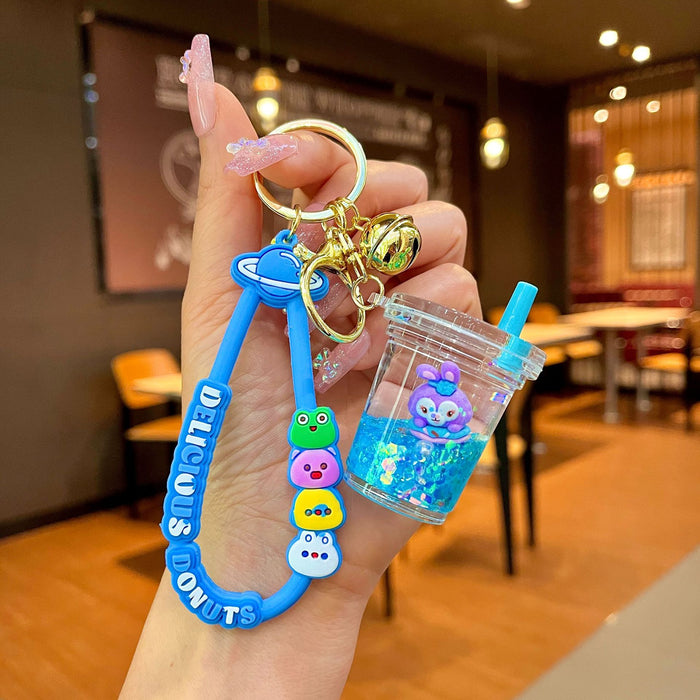 Wholesale Acrylic Milk Tea Cup Cartoon Keychain JDC-KC-JinM001