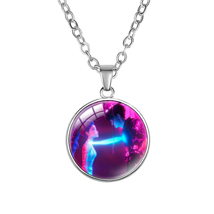 Wholesale KPOP Anime Crystal Pendant choker necklace