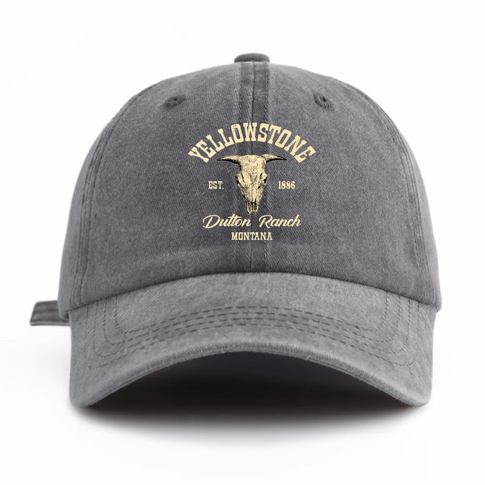 Wholesale Chic Western Ranch Print Baseball Cap Adjustable Curved Brim Sun Hat For Resale