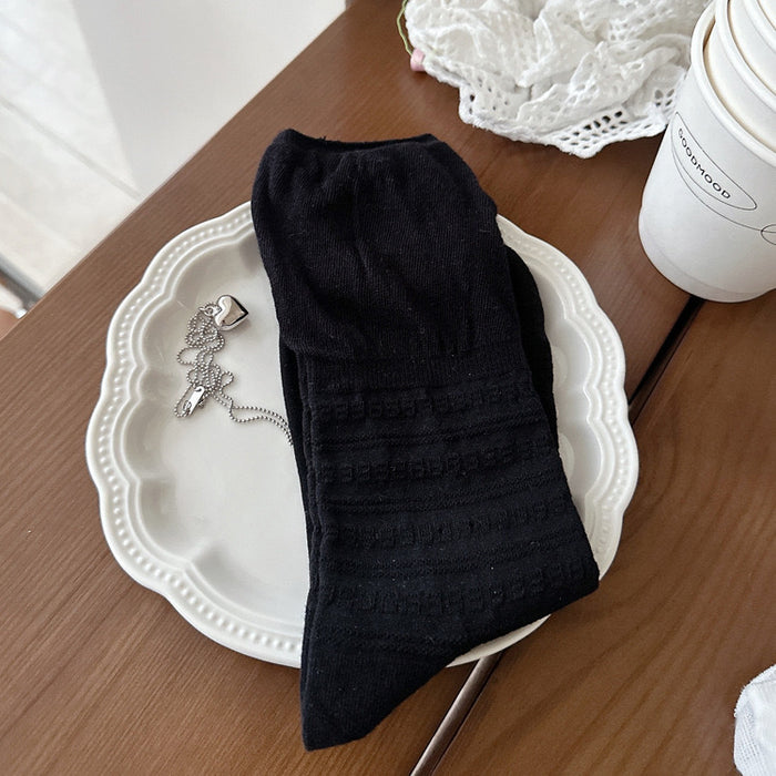 Wholesale Socks, mid length socks, pure cotton thin, retro long socks