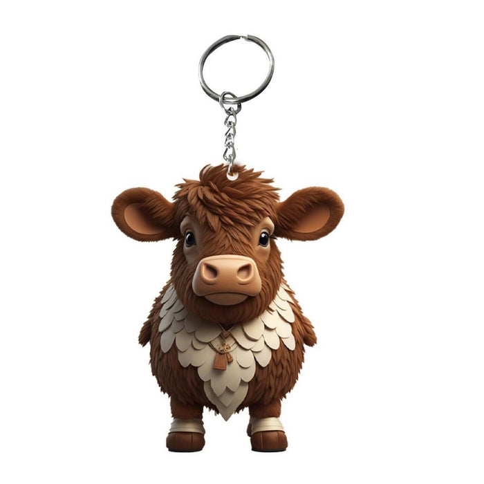 Wholesale Acrylic Cartoon Yak Keychain JDC-KC-HuiWen005