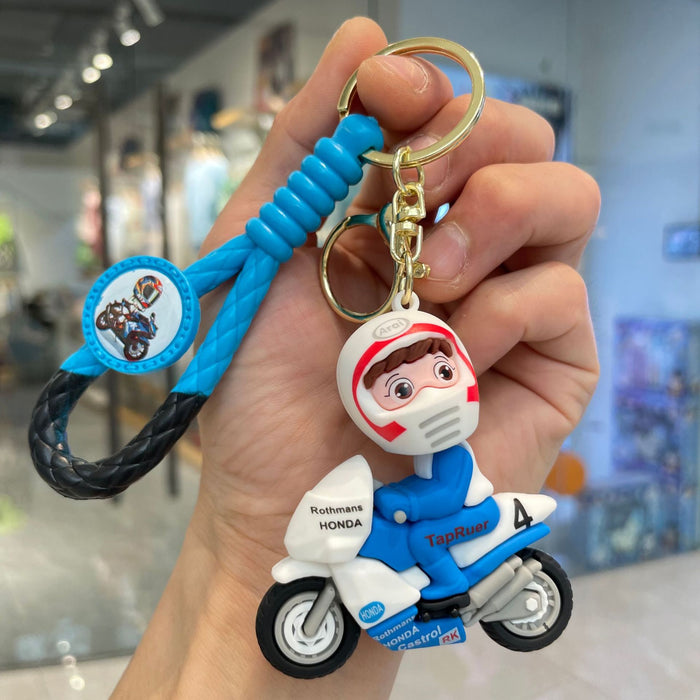 Wholesale Creative and Cool Motorcycle Keychain Bag Pendant Cute Doll Couple Keychain