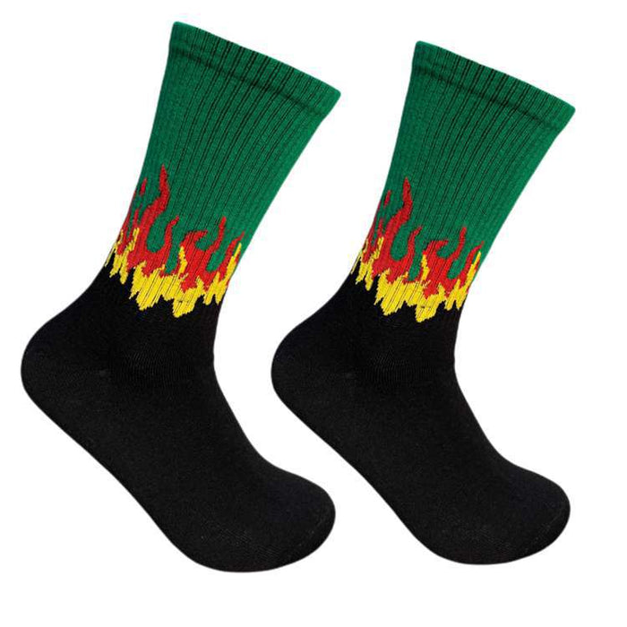 Wholesale Socks Cotton Hip Hop Street Skateboard Blaze JDC-SK-CaiF002