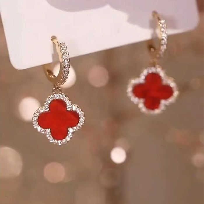 Wholesale Gold plated sparkling diamond zircon earrings