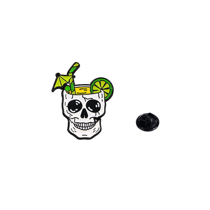 Wholesale  Series Brooch Pumpkin Skull Ghost Alloy Oil Dropping Metal Cartoon Punk Horror Badge