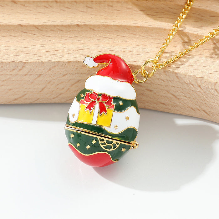 Wholesale Christmas Jewelry Pendant Cartoon Alloy Necklace