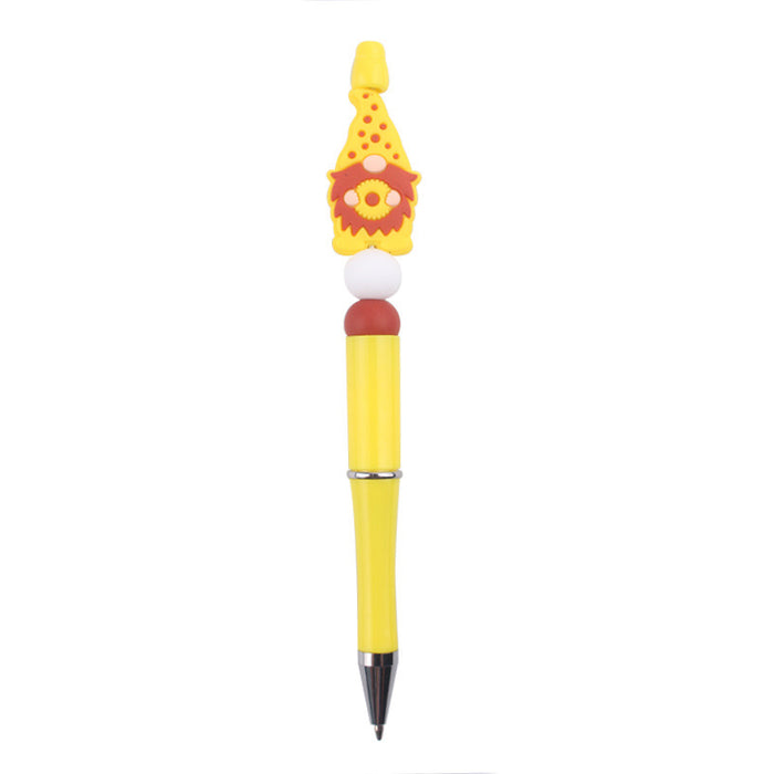 Wholesale Cartoon Christmas Silicone Plastic Bead Pen JDC-PN-GuangTian012