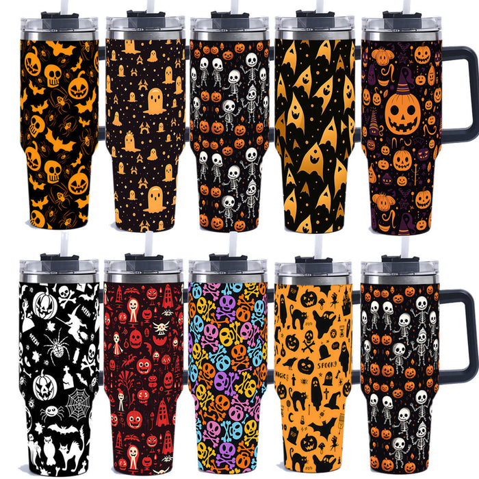Wholesale Seasonal 3D Printed Handle Stainless Steel Tumbler 40oz Decorative Resale Accessory MOQ≥2