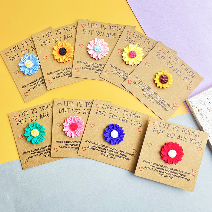 Wholesale English plant sunflower pocket Decorations hug card