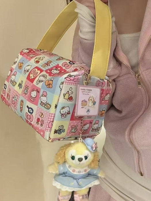 Wholesale Trendy Cartoon Cat Print Cosmetic Bag Portable Cloth Makeup Bag
