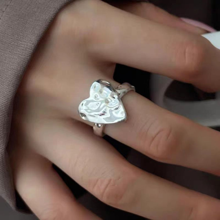 Wholesale Multi layer silver silk thread wrapped ring, simple and niche, stacked index finger ring, retro multi-layer bracelet