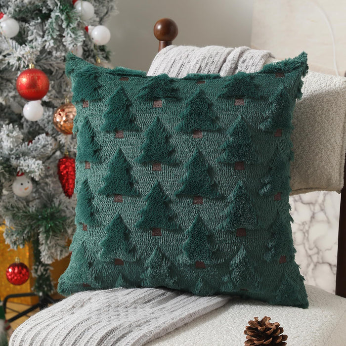 Wholesale Christmas Pillow Solid Color Quilted Plush Pillowcase