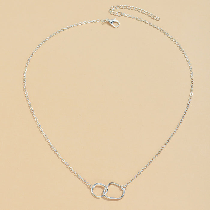 Wholesale irregular cross geometric clavicle chain Women's neck chain necklace