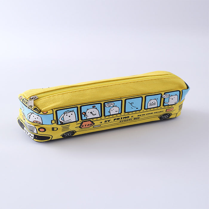 Wholesale Canvas Student Stationery Bus Pencil Bags