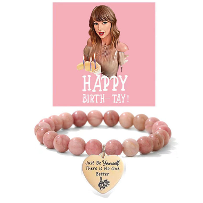 Wholesale Trendy Heart Shaped Rainbow Stone Bracelet Stainless Steel Fashion Accessory MOQ≥2