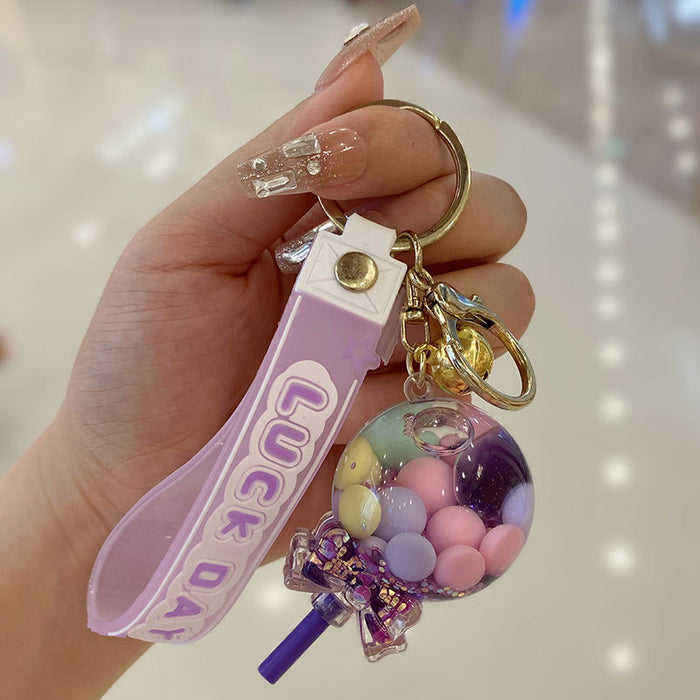 Wholesale Acrylic Oil Lollipop Keychain JDC-KC-SuXC005