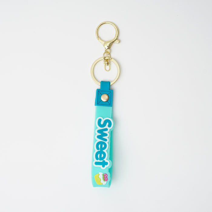 Wholesale   Keychain Pendant PVC Soft Rubber Keychain Silicone Leather Rope  Pendant