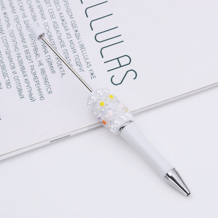 Wholesale Beadable Pens DIY Patch Pearl Flower Beadable Pen JDC-PN-ShuY007