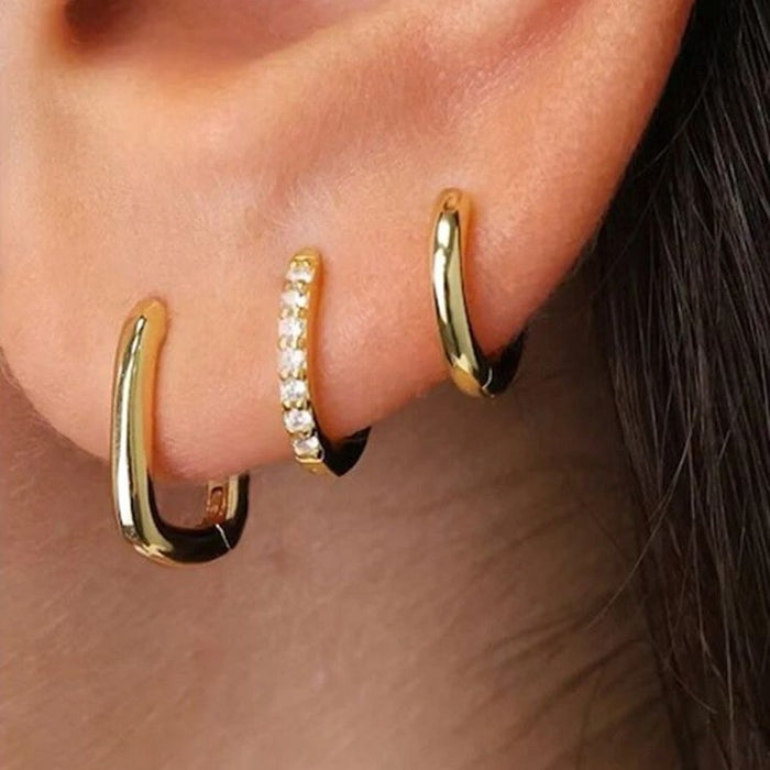 Wholesale Geometric square copper ear clip set